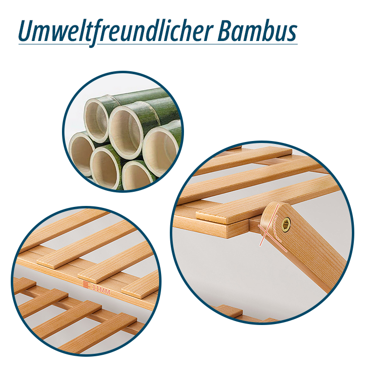 Schuhregal aus Bambus Zusammenklappbar